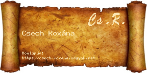 Csech Roxána névjegykártya