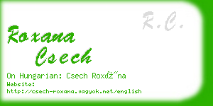 roxana csech business card